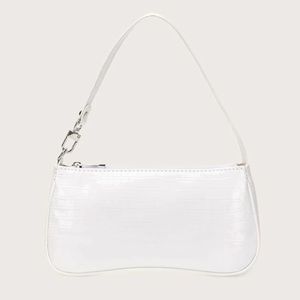 Croc Embossed Baguette Bag